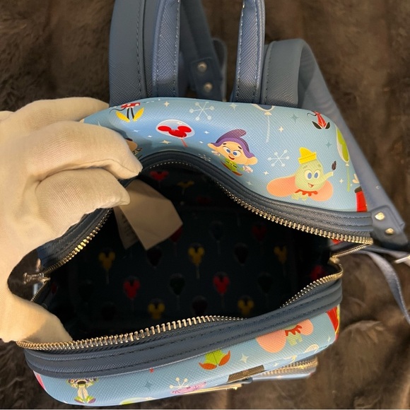 Loungefly Disney Character Mini Backpack – Blue, 10.5” x 9”, New w/o Tags - Picture 7 of 10